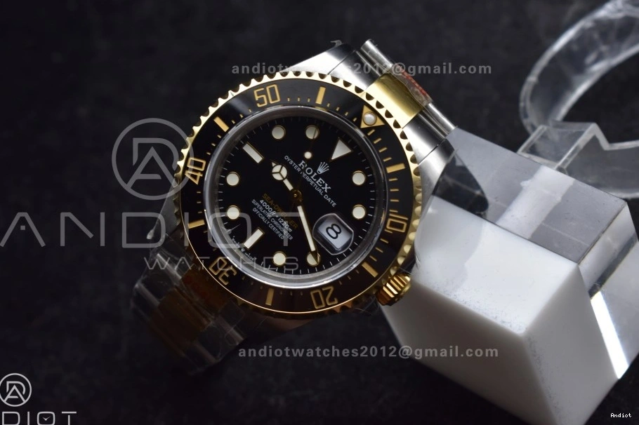 V3 Edition YG SS Tone Bracelet on Sea-Dweller Black GMF Best Two A2824 SS YG Dial 126603 1120